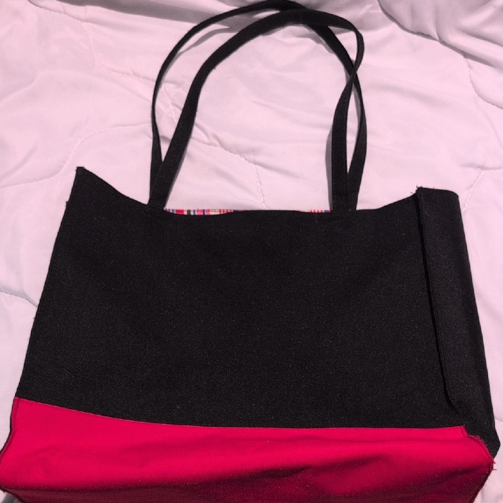 Stylish Black and Red Tote Bag